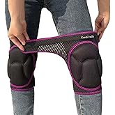Work Knee Pads for Men & Women, Soft Knee Foam Pad for Gardening, Cleaning Floors – Anti-Slip Straps with Good Elasticity, Lightweight, Concrete Kneepads for Mechanics, Painters, Workers – Pink M