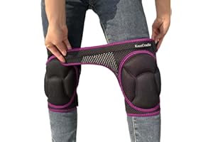 KNEECRADLE Work Knee Pads for Men & Women, Soft Knee Foam Pad for Gardening, Cleaning Floors – Anti-Slip Straps with Good Elasticity, Lightweight, Construction Kneepads for Mechanics, Painters, Workers – Pink M