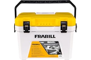 Frabill Magnum Bait Station 19 Quart Live Bait Well, White and Yellow