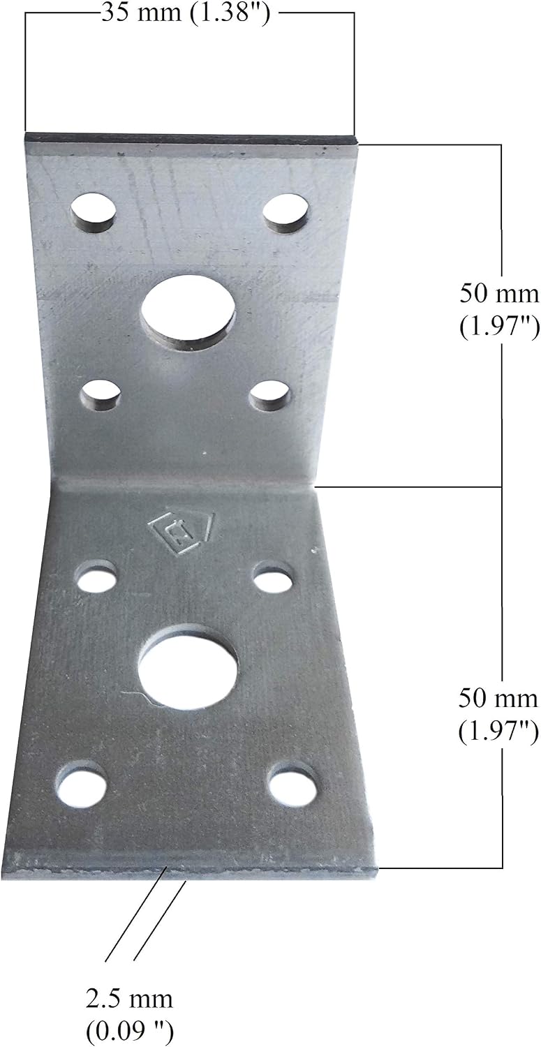Corner Braces Brackets Plates, Heavy Duty Wooden Angle Iron - Image 3