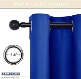 PONY DANCE Royal Blue Thermal Blackout Curtains 2 Panels 46 x 54 in view 2