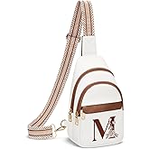 CLOUDWINGS Birthday Gifts for Women Mom Wife Crossbody Bags Sling Bag Fanny Packs with Initial Chest Bag | Initial