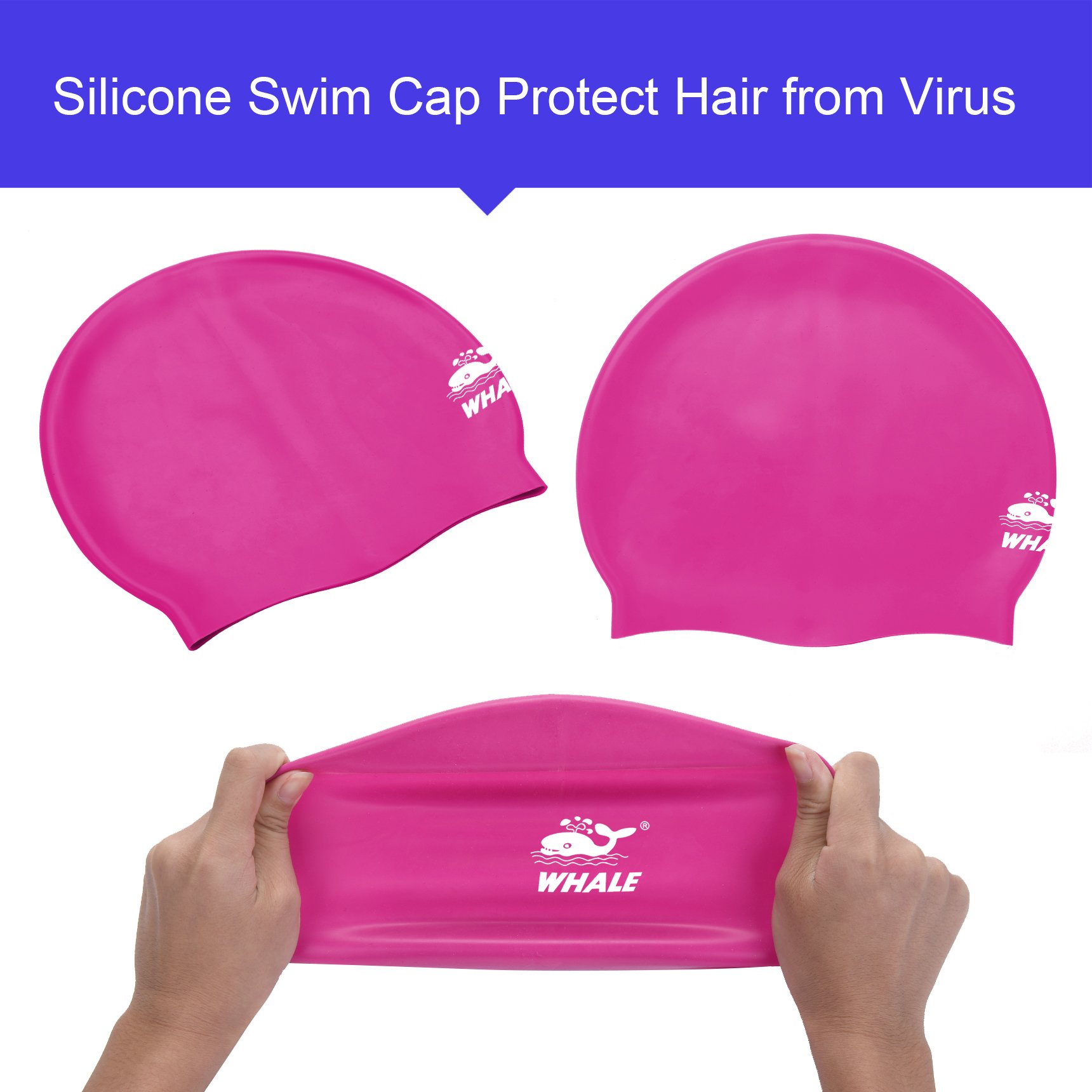 Swimming Cap for Kids Set with Swim Goggles Ear Plugs Nose Clips Training Laps Gear for Youth Teens Children Boys Girls