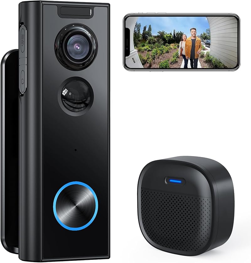 XTU Wireless Video Doorbell 2K HD No Subscription Local Cloud Storage Alexa