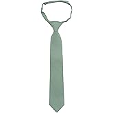 BELLUNO Solid Boys' Cotton Ties, Hook and Loop Pre-tied Ties for Little and Big Kids