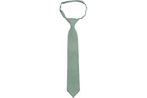 BELLUNO Solid Boys' Cotton Ties, Hook and Loop Pre-tied Ties for Little and Big Kids