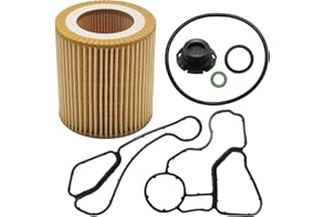 AXGSRV Engine Oil Filter Adapter Housing Gasket & Cooler Seal Kit, Replacement for BMW X1 X3 X5 X6 135i 323i 328i 330i 335i 5