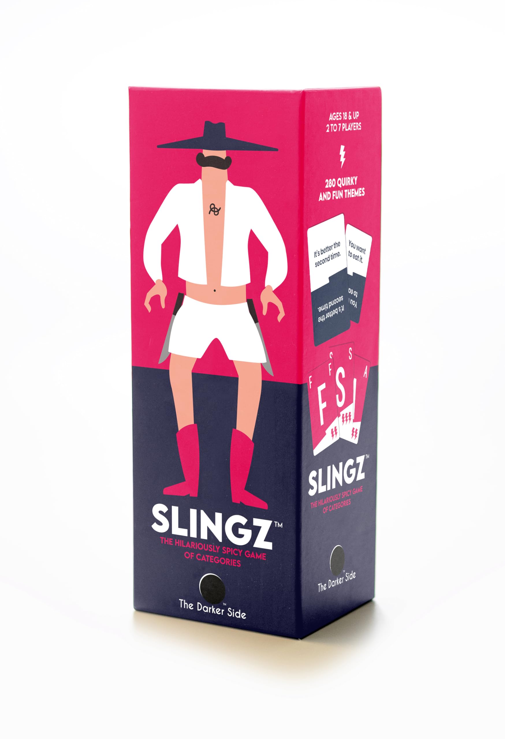 Photo 1 of Slingz - The Quick and Hilariously Spicy Categories Card Game | 2-7 Players | for Adults, College Students, Game Nights, Parties and More | by The Darker Side Games