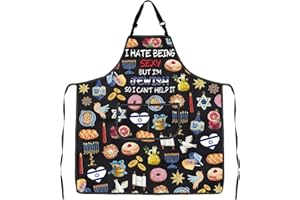 WSNANG Jewish Kitchen Apron Hebrew Gift Israeli Gift Ahava Love Apron Hanukkah Cooking Aprons