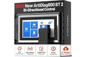 TOPDON AD800BT 2 OBD2 Scanner, 2025 Bidirectional Scan Tool, Function as AD900 Lite AD Pro, All System Automotive Diagnostic Scanner, Active Test, 28+ Reset Service, FCA Autoauth, 2 Years Free Update