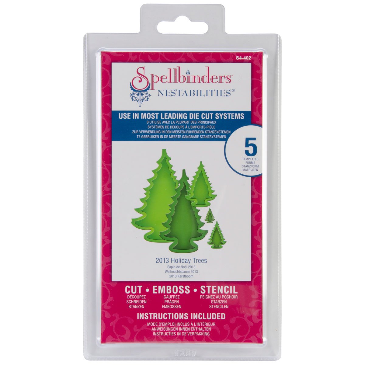 Spellbinders 2013 Holiday Trees Die, Gold