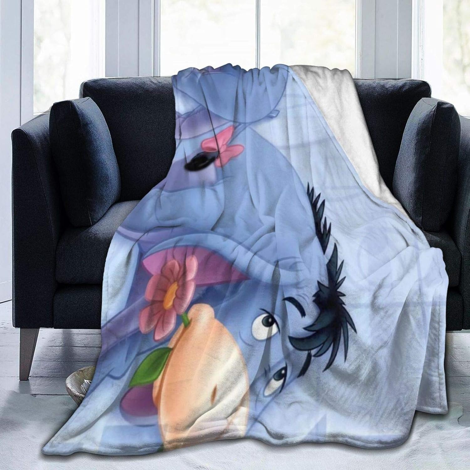 Eeyore Blanket Super Soft Light Weight Cozy Warm Fluffy