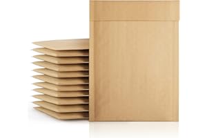 Metronic Kraft Bubble Mailers 6x10 Inch 50Pack Padded Envelopes, Self-Seal Bubble Envelopes, Mailing Envelopes, Packaging for