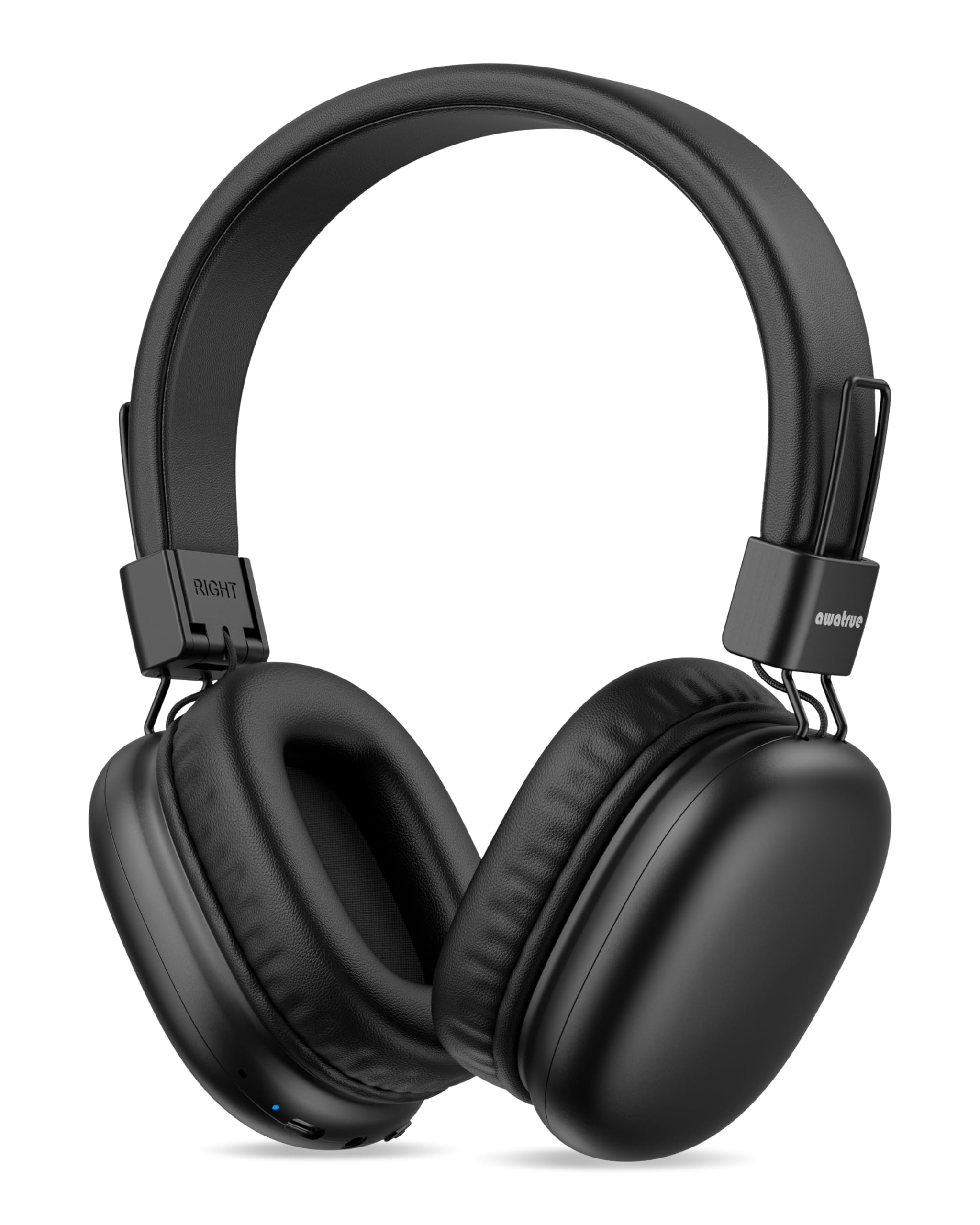 awatrue over Ear Headphones Wireless for Kids, 5.4 Bluetooth Headphones with Microphone, Stereo Sound & 50H Playtime Foldable Lightweight Headset with 3.5mm Jack Aux Cable for Travel Work PC Cellphone