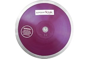SPORTAXIS 1 Kg Training Discus for Men and Women - Throwing Discus for High School & College Throwers - High Spin, Low Spin - Ideal for Track, Field Practice & Competition - 73% Rim Weight
