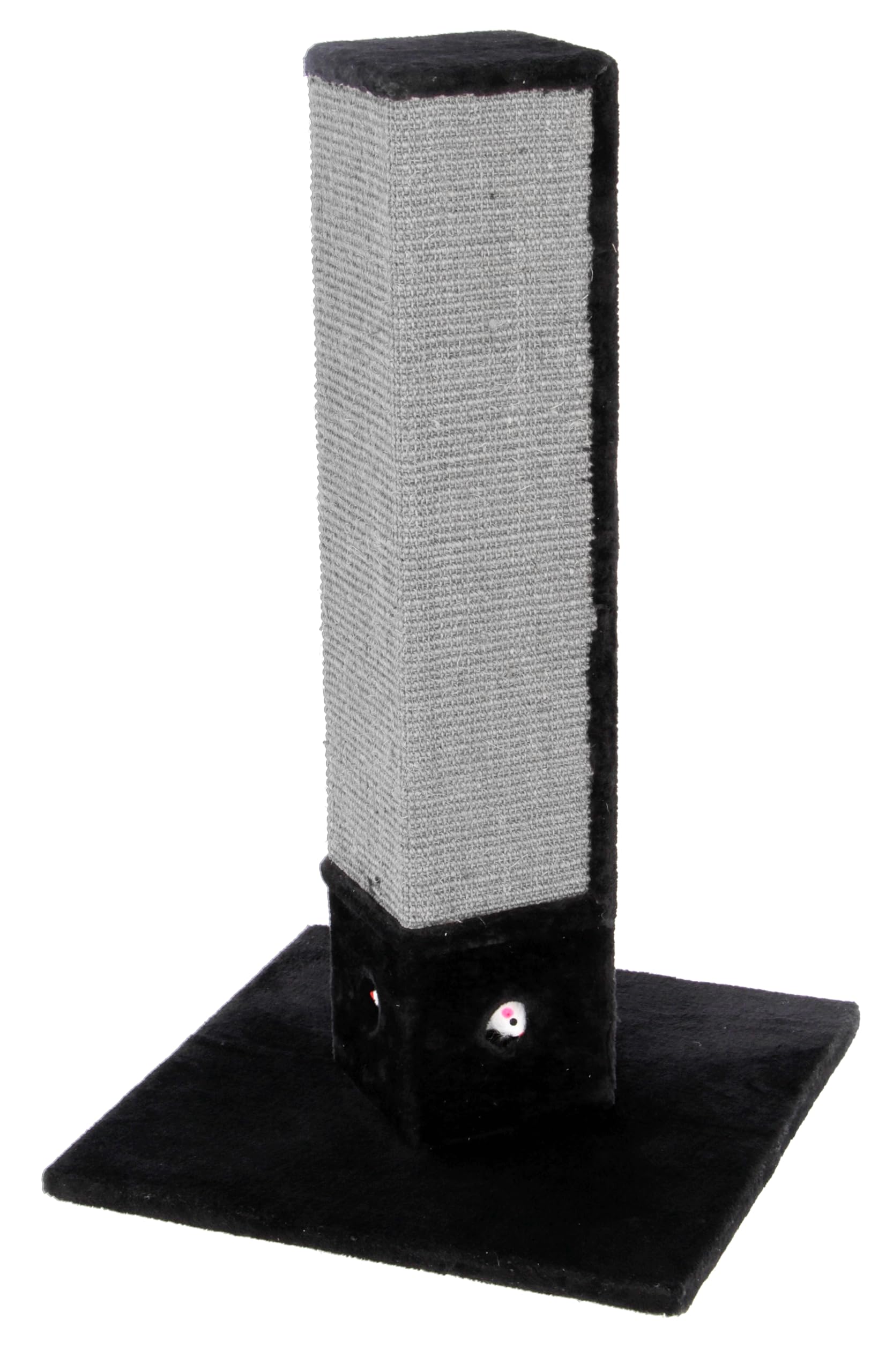 Kerbl Pet Scratching post 4-corner w. 3 side sisal mat, black