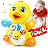 Baby Toys 6-12 Months - Ducking Duck 1 Year Old Boy Toys,Baby Girl Toys 12-18 Months Development with Music Light, 1 Year Old