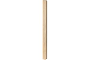 ASCENSION STAIR PARTS 350 - Blank Newel Post - 3 1/2" x 48" Square Wood Box Newel, Durable & Customizable Staircase Post, Easy to Install, Strong & Stylish, Perfect for Wood Stairs & Railings (White Oak)