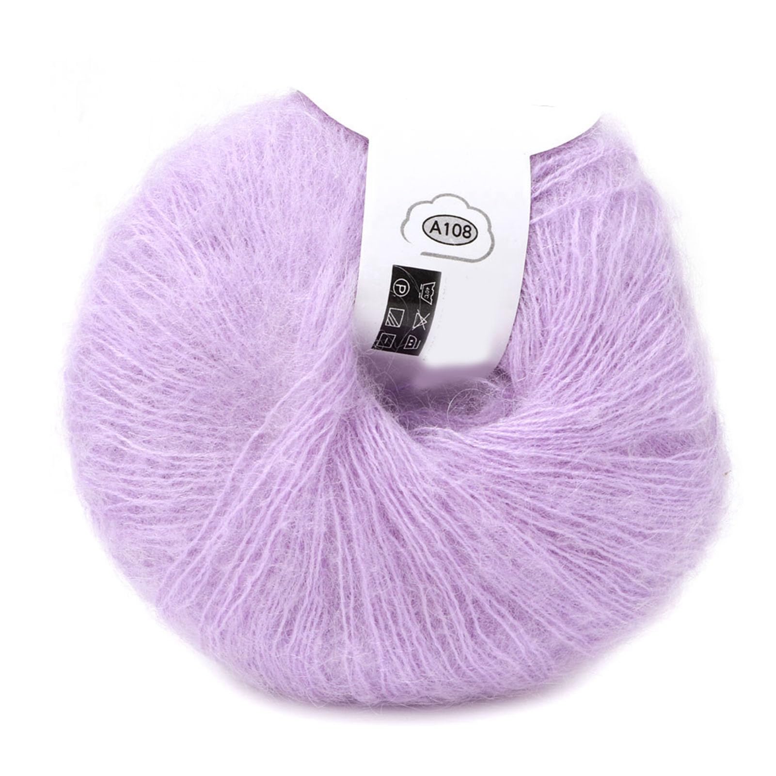 Multi Color Soft Mohair Yarn Roving for Hand Knitting, Weaving & Scarf Making Violet Long Fiber Wool Yarn for DIY Crafts