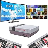 Classic Mini Retro Game Console,AV Output Handheld Game System with Dual Wireless Controllers,Plug and Play（V1）.