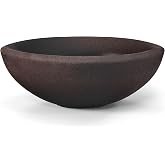 ARBORA 21" Santorini Bowl Planter - Lightweight Polyresin Outdoor Plant Pot | Lightweight with Stone-Like Look, UV + Fade-Resistant Durable Polyresin Plant Pot Indoor &amp; Outdoor, Drillable Drainage Hole