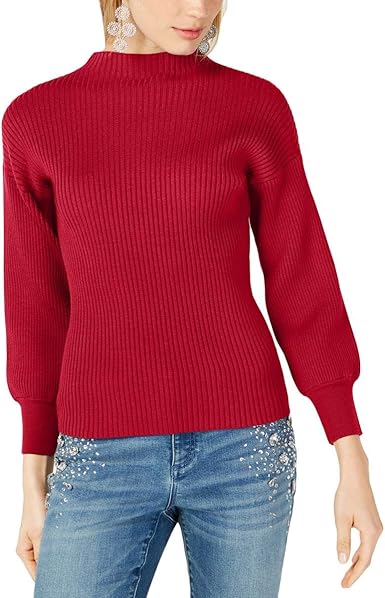 Womens red turtleneck Clearance
