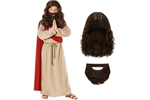Morph Jesus Costume For Kids - Biblical Robe For Boys, Jesus Disciple Outfit, Religious Dress Up Costume
