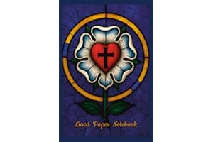Lined Paper Notebook: 120 pages | Lined notebook 6x9" (15.24 x 22.86 cm) | Christian journal with Luther Rose symbol
