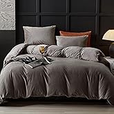 WARMDERN Khaki Flannel Velvet Duvet Cover Queen Size Duvet Cover Bedding Sets, 3pcs Ultra Soft Luxury Textured Modern Crystal Velvet Duvet Covers with Zipper Closure(Khaki, Queen)