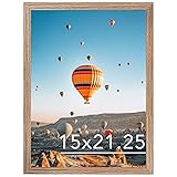 JCJMY 15x21.25 Puzzles Frame Rustic Brown, Wall