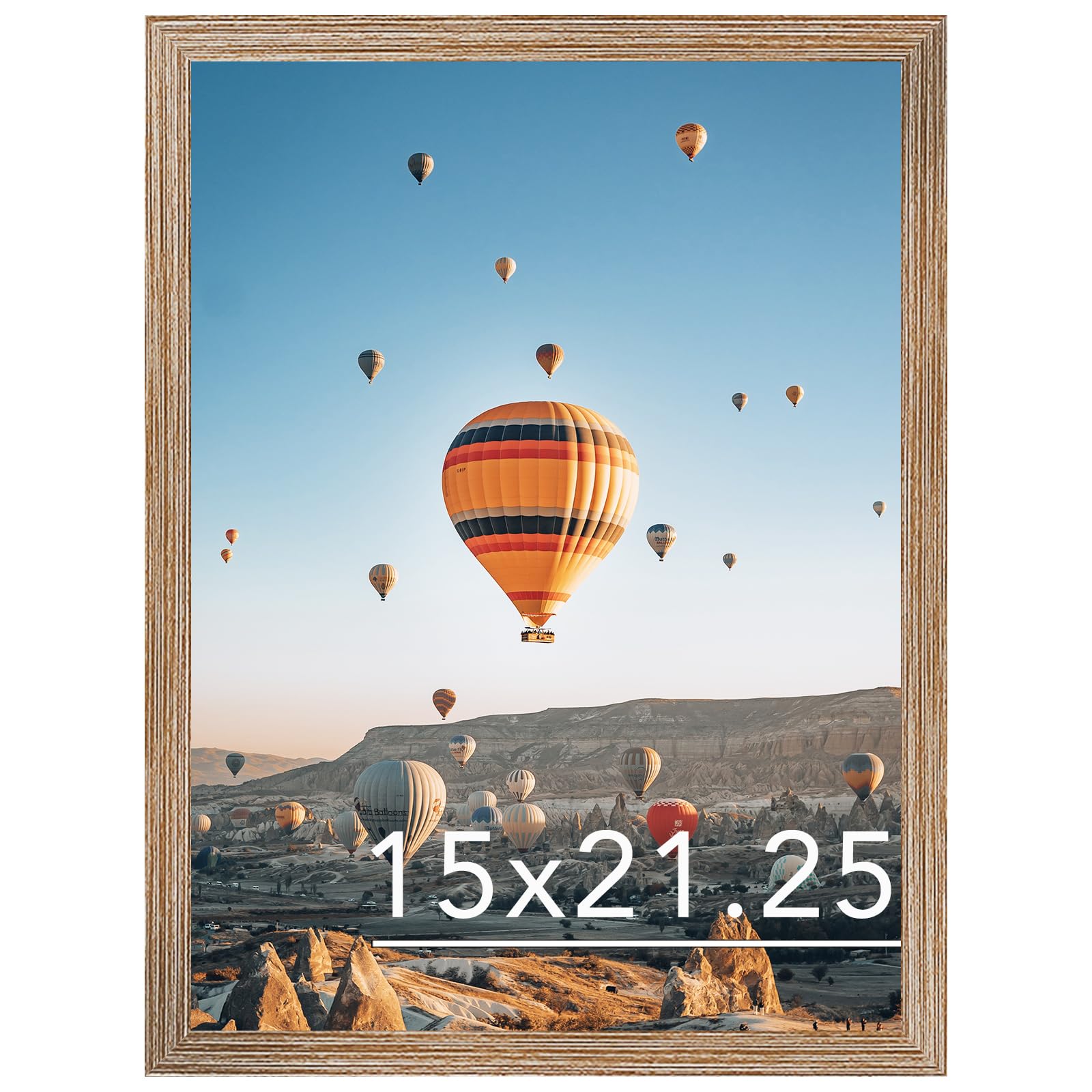 JCJMY 15x21.25 Puzzles Frame Rustic Brown, Wall