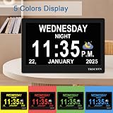 TROCOTN Digital Clock with Date and Day 7 inch Large Display 8 Languages view 5