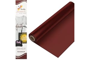 Firefly Craft Regular Maroon, Heat Transfer Vinyl for Shirts - Iron on Vinyl for Cricut & Silhouette Heat Press Vinyl for Shirt Transfers - Iron on HTV Vinyl - 3 Pieces, 12" X 20" (5 Feet) Each