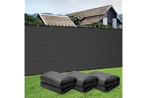 THMINS 3-Pack 6' x 50' Fence Privacy Screen – Total 150 Ft, 180 GSM Heavy-Duty Anti-Peeping Mesh Cover for Garden, Backyard, Wall & Outdoor Fence Decoration, Black