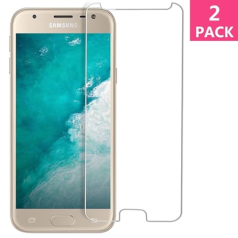 Bigmeda Panzerglas für Samsung Galaxy J3 2017, 2 X Schutzfolie für Samsung J3 2017 Panzerglasfolie Gehärtetem Glas Hartglas F