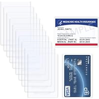 Amazon.com: 90 Pcs Credit Card Sleeves Clear Waterproof New Medicare Card  Holder Protector Transparent PVC Insert Card Sleeve for Insurance Card  Debit Card License ID Business Card : Toys & Games