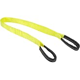 SmartStraps 2 in x 4 ft Nylon Web Lifting Sling, 3,200 lb, Yellow | Heavy Duty Lifting Straps, 2,500 lb Choker and 6,400 lb Basket Rated - Compact Tree Sling for Engine Pulls and Hoists