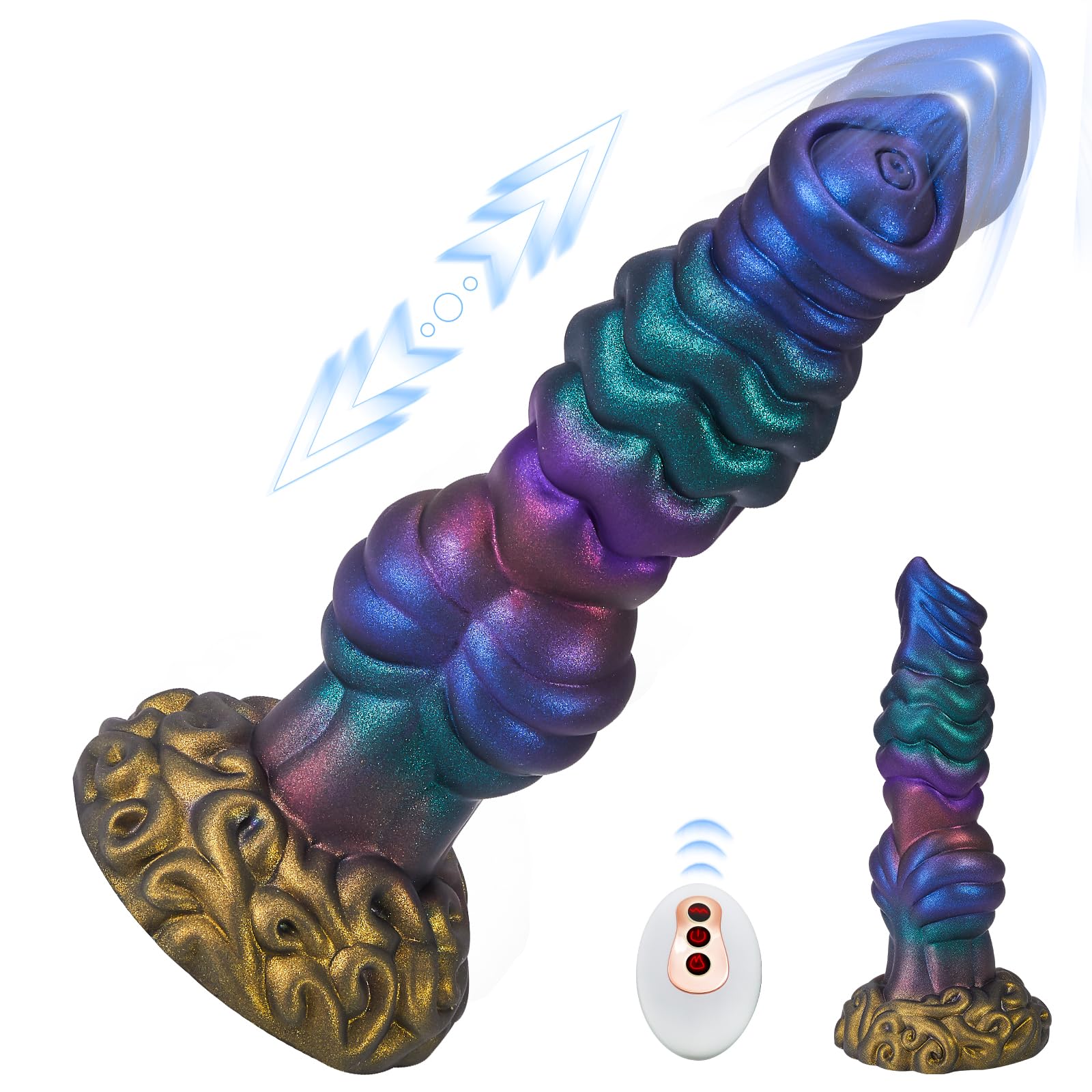 Photo 1 of 10 Inch Thrusting Dildo Sex Toys - 4in1 Dragon Dildo Vibrator, Monster Big Dildo Simulation Thick Anal Dildo 10 Modes of g-spot Stimulation for Male and Female Sex Couples