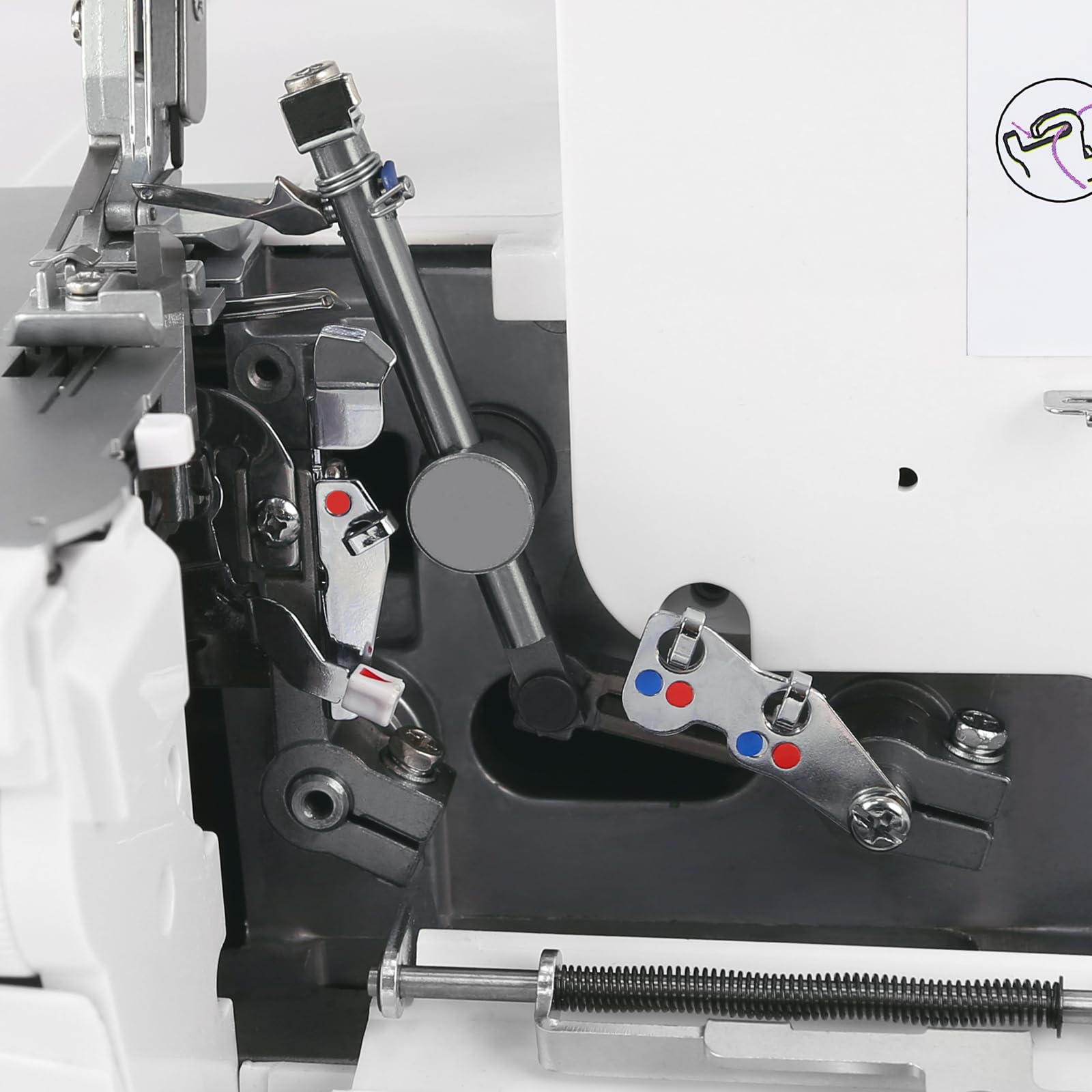FEIYUE FY515 Serger Overlock Machine with 2/3/4 Thread Capability, Built-in Rolled Hem, 1,200 Stitches Per Minute, Adjustable Differential Feed, Durable Heavy-Duty Metal Frame