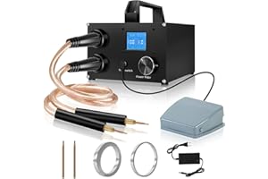 ALIESTFDNO Battery Spot Welder, 3000F Capacitor Battery Spot Welder, 25 Gears Adjustable Portable Super Capacitor Spot Welder for 0.1-0.3mm Nickel Strip Welding