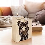 Vetbuosa Wooden Heart Candlestick Gift for Mum - Two Tealight Holders view 6