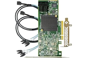 SAS HBA Card Compatible with LSI 9300-8i IT Mode PCIe SATA Expansion Card, SAS Expander Support, 8-Port 12Gbps PCIe 3.0 x8, H