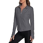 KOKITA Women's Athletic Full Zip Lightweight Workout Jacket,Outdoor Slim Fit Yoga Jackets with Pockets Thumb Holes