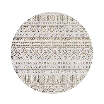 Amazon De Wen Vintage Verzierten Runde Teppich Nordic Folk Style