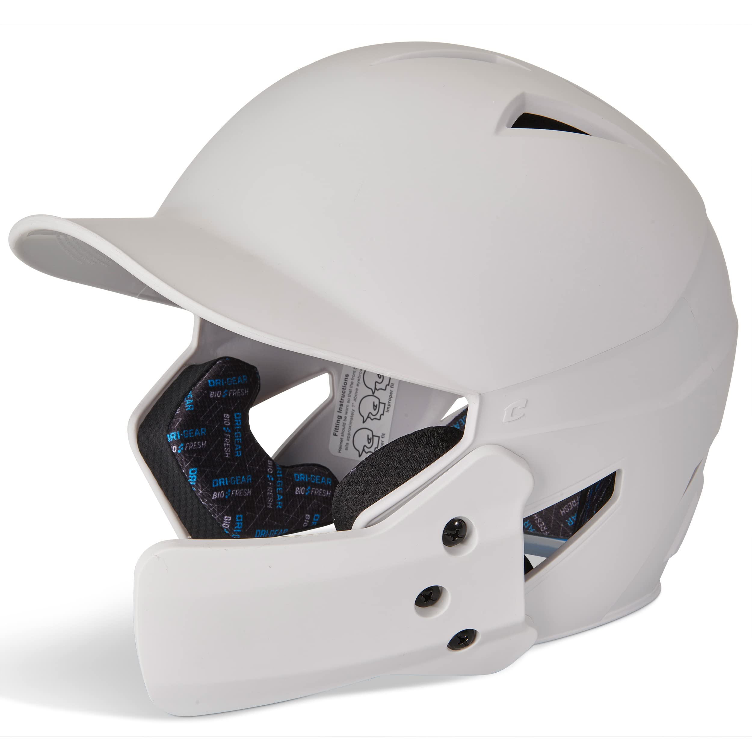 Photo 1 of (USED/FAIR) (NO BOX OR BAG) CHAMPRO HX Gamer Plus Baseball Batting Helmet for Youth and Adult White Large