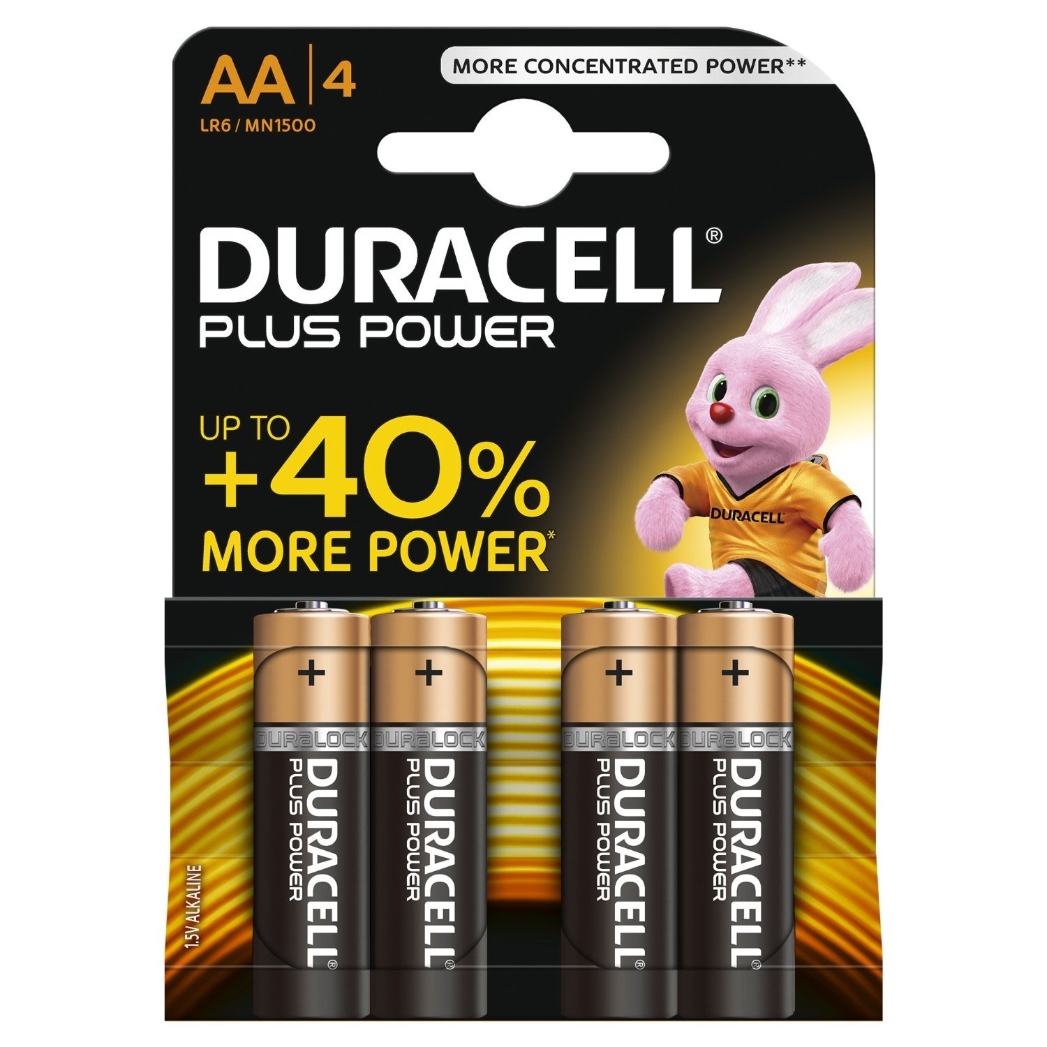 Duracell - Alkaline Battery MN1500 Plus Blister 1.5V 1800mAh - Blister(s) x 4
