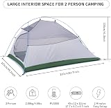 Naturehike Cloud-Up 2 Ultralight Tent 2 Person 210T Green Upgrade view 2