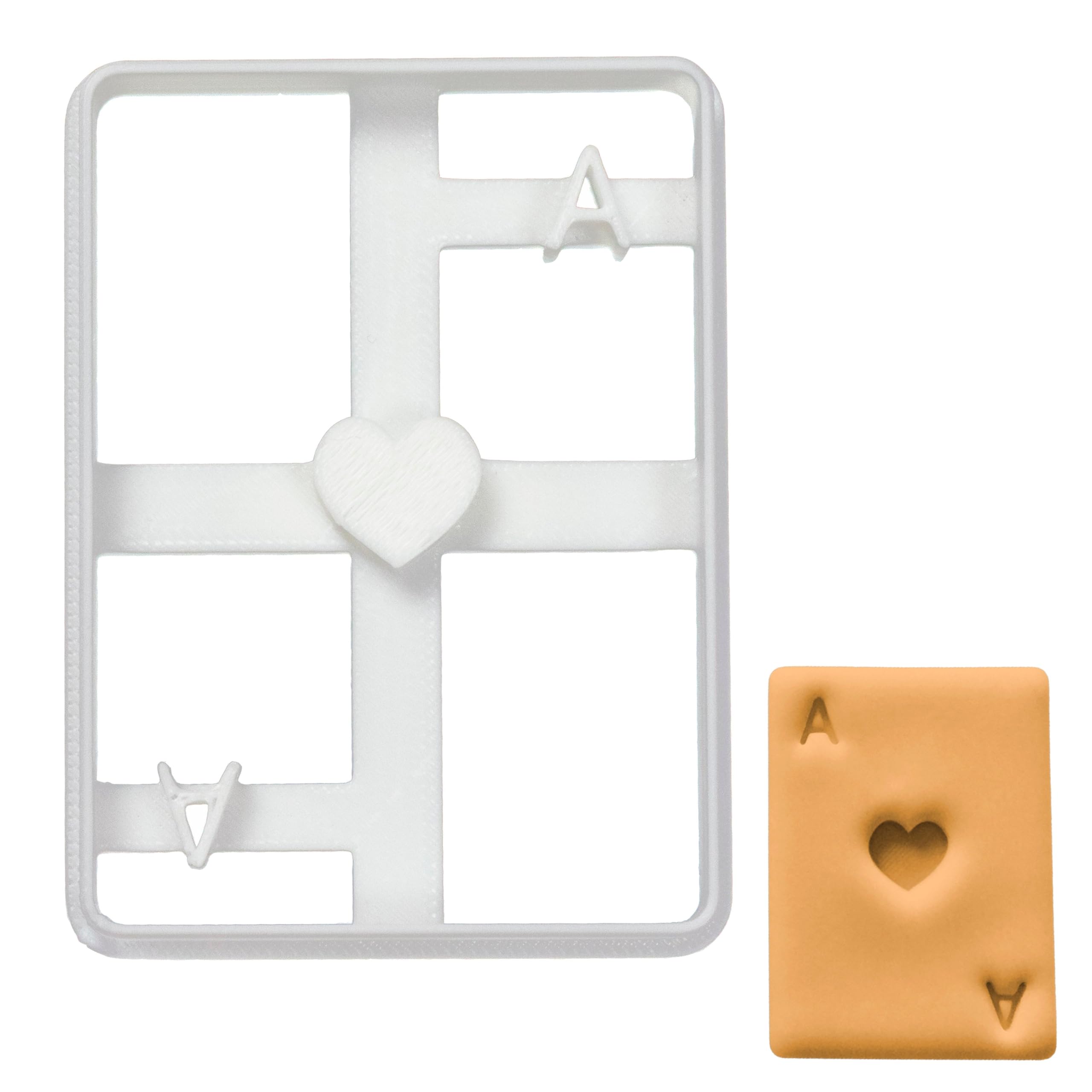 BAKERLOGY Poker Card Ace of Heart Cookie Cutter, Ideal for DIY Las Vegas Casino Theme Party - Ideal for Las Vegas Casino Theme Party