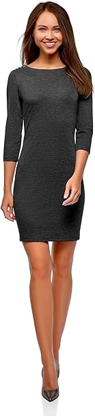 oodji Ultra Damen Enges Kleid mit Rei/&szlig;verschluss