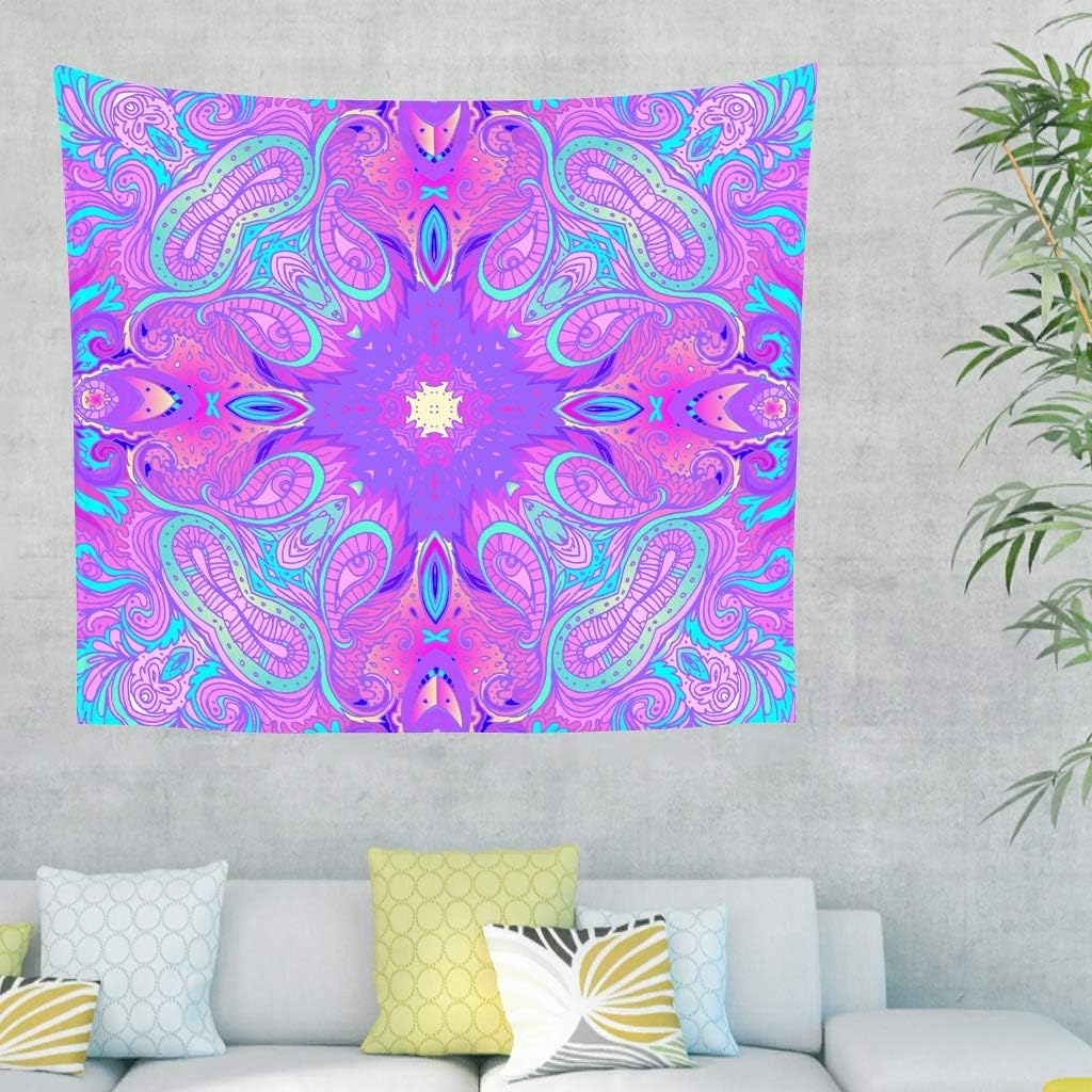 Senyjewe Mandala New launched Wall Hanging Tapestries Wall Blanket with Hippie Wall Decor for Living Room Bedroom Dorm Room Mandala White 40x59inch